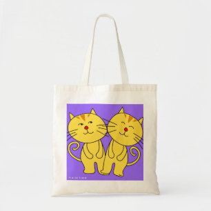 Siamese Twins Cat Tote Bag Tragetasche