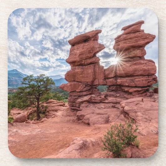 Siamese Twins Colorado Sunburst Getränkeuntersetzer (Vorderseite)