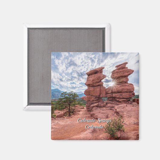 Siamese Twins Colorado Sunburst Square Magnet (Vorderseite/Rückseite)