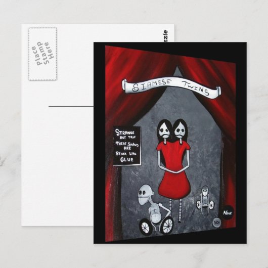 Siamese Twins Postcard Postkarte (Vorne/Hinten)