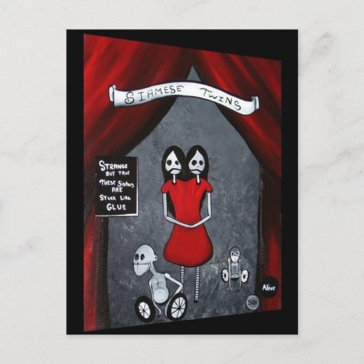 Siamese Twins Postcard Postkarte (Vorderseite)