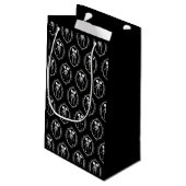 Siamese Twins Skeleton Goth Kleine Geschenktüte (Rückseite Schrägansicht)