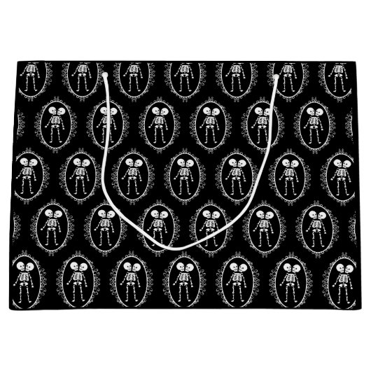 Siamese Twins Skeleton Große Geschenktüte (Vorderseite)