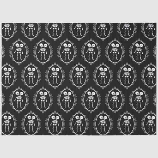 Siamese Twins Skeleton Seidenpapier (Vorderseite)