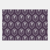 Siamese Twins Skeleton Wrapping Paper Sheets Geschenkpapier Set (Vorderseite)