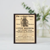 Siamese Twins Vintage Ad Postkarte (Stehend Vorderseite)