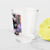 Siamese White Kitty Cat Crocus Floral Personalisie Schnapsglas (Rechts)