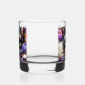 Siamese White Kitty Cat Crocus Floral Personalisie Whiskyglas (Rechts)