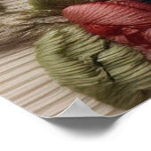 Siamesen Katze und Rose 3D Stickereikunst Poster (Ecke)