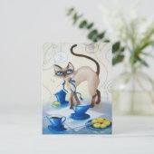 Siameser Kunst Postkarte (Stehend Vorderseite)