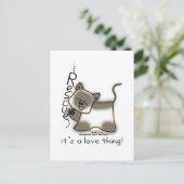 Siameser RESCUE...es ist eine Liebe Sache! Postkarte (Stehend Vorderseite)