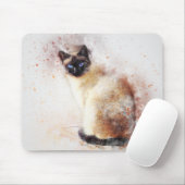 siamesisch | ABSTRAKT | Wasserfarbe Mousepad (Mit Mouse)