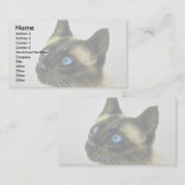 Siamesisch (Hauptstudie) Visitenkarte (Vorne/Hinten)