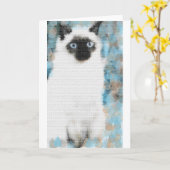 siamesisch karte (Gelbe Blume)