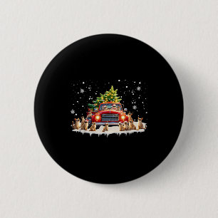 Siamesisch Katze Rotes Lastwagen Weihnachtsbaum Sa Button