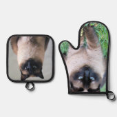 siamesisch ofenhandschuh & Topflappen-Set (Vorderseite)