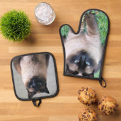 siamesisch ofenhandschuh & Topflappen-Set (Oben Unten)