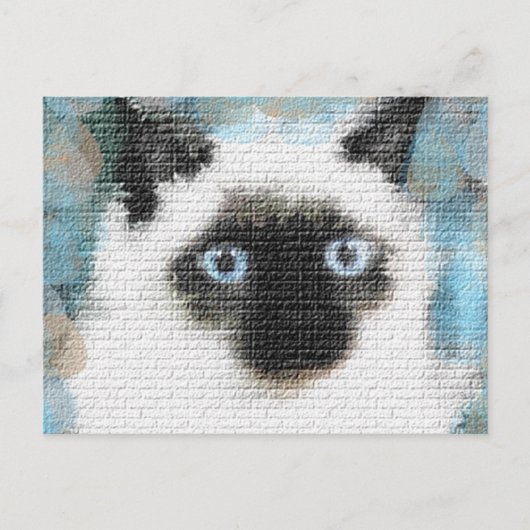 Siamesisch Postkarte (Vorderseite)