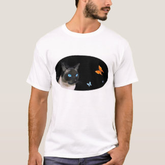 Siamesisch u. Schmetterlinge T-Shirt