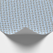 Siamesische blaue mit Augen Katze stellt grafische Geschenkpapier (Ecke)