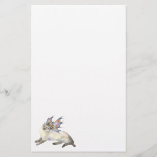 Siamesische feenhafte Katze - Fantasie-Briefpapier Briefpapier