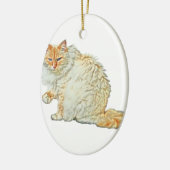 Siamesische Katze 2 des Flammenpunktes Keramikornament (Links)