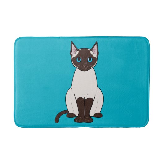 Siamesische Katze Badematte (Vorderseite)