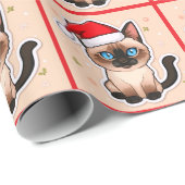 Siamesische Katze Geschenkpapier (Rolleneckpunkt)