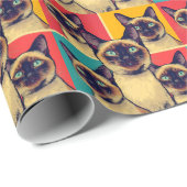 Siamesische Katze Geschenkpapier (Rolleneckpunkt)