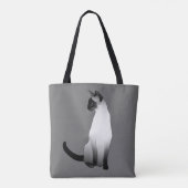 Siamesische Katze im Schwarzen, weiß und im Tasche (Rückseite)