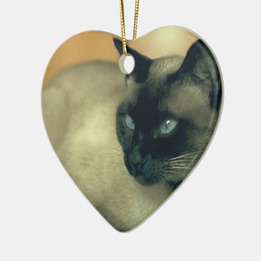Siamesische Katze Keramikornament (Links)