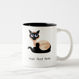Siamesische Katze (kundengerecht) Zweifarbige Tasse