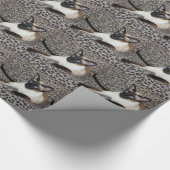 Siamesische Katze mit Leopard-Druck-wildes Geschenkpapier (Ecke)