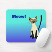 Siamesische Katze Mousepad (blau) (Mit Mouse)