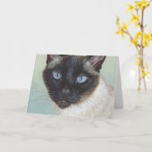 Siamesische Katze Murphy Karte (Gelbe Blume)