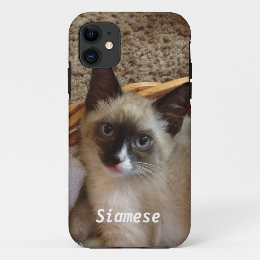 Siamesische Katze niedlich Case-Mate iPhone Hülle (Rückseite)