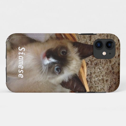 Siamesische Katze niedlich Case-Mate iPhone Hülle (Rückseite (Horizontal))