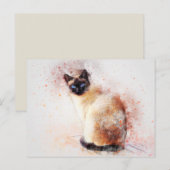 Siamesische Katze Postkarte (Vorne/Hinten)