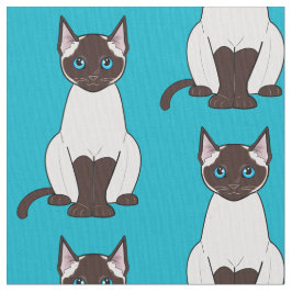 Siamesische Katze Stoff