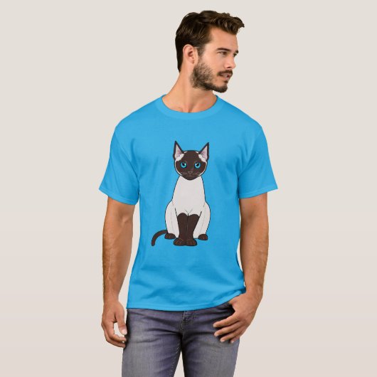 Siamesische Katze T-Shirt (Vorne ganz)