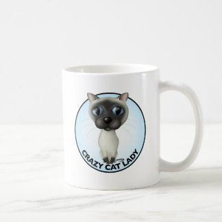 Siamesische Katze - verrückte Katzen-Dame Kaffeetasse