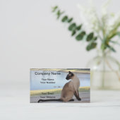 Siamesische Katze Visitenkarte (Stehend Vorderseite)