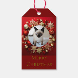 Siamesische Katze Weihnachten Geschenkanhänger