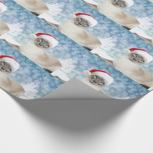 Siamesische Katze Weihnachten Geschenkpapier