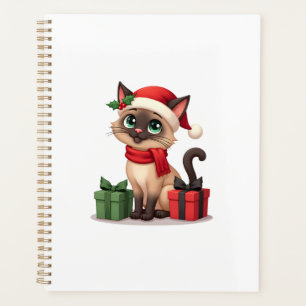 Siamesische Katze Xmas Feiertag Santa Siamesische  Planer