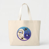 Siamesische Katze Yin und Yang-Tasche Jumbo Stoffbeutel (Vorne)