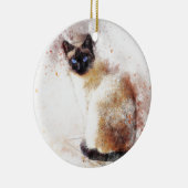 Siamesische Katzen-abstrakte Elemente Keramikornament (Rechts)