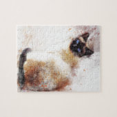 Siamesische Katzen-abstrakte Elemente Puzzle (Horizontal)