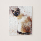 Siamesische Katzen-abstrakte Elemente Puzzle (Vertikal)