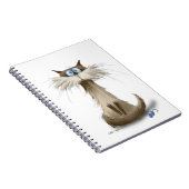 Siamesische Katzen-Cartoon Notizblock (Rechte Seite)